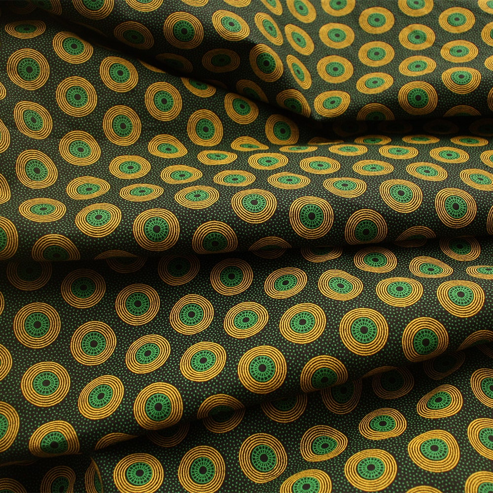 Cushion - Green Shweshwe Circles/Discs-baesha