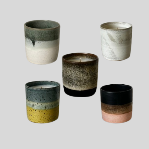 Lava Split Yellow (Refillable) Candle / Mineral-baesha