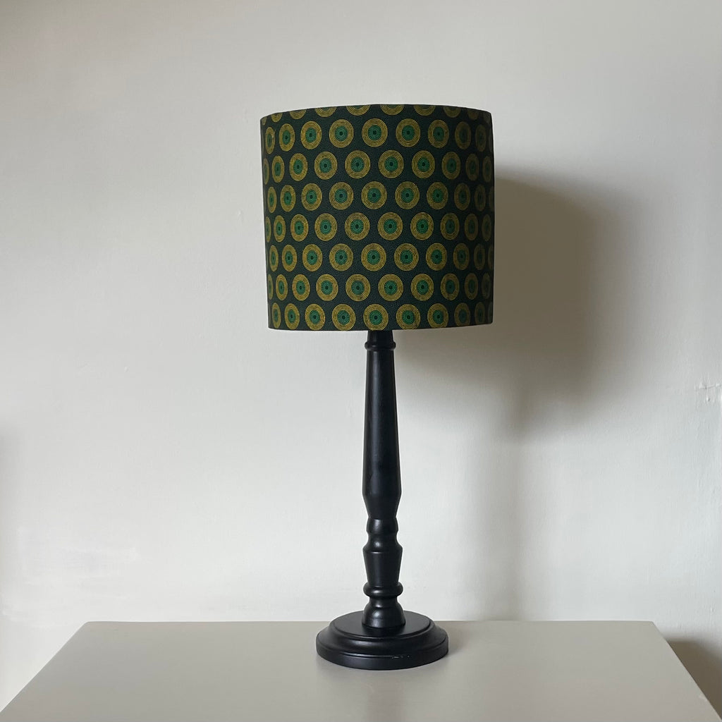 Cushion - Green Shweshwe Circles/Discs-baesha