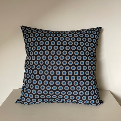 Cushion - Blue Shweshwe Circle/Discs-baesha